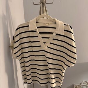 Madewell Relaxed V-Neck Polo Shirt Small